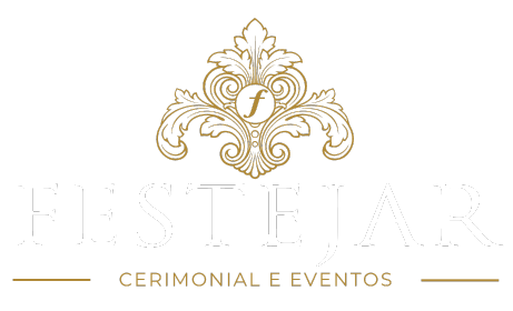 Logo Festejar Cerimonial e Eventos - Site, Fundo Escuro