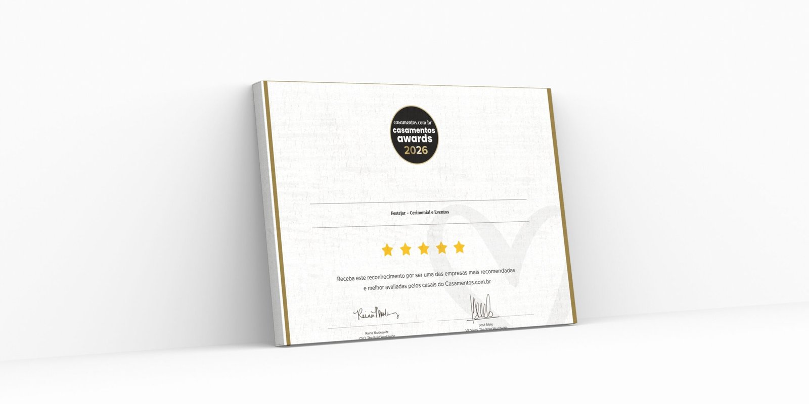 Cerimonial Premiado Casamentos Awards 2026